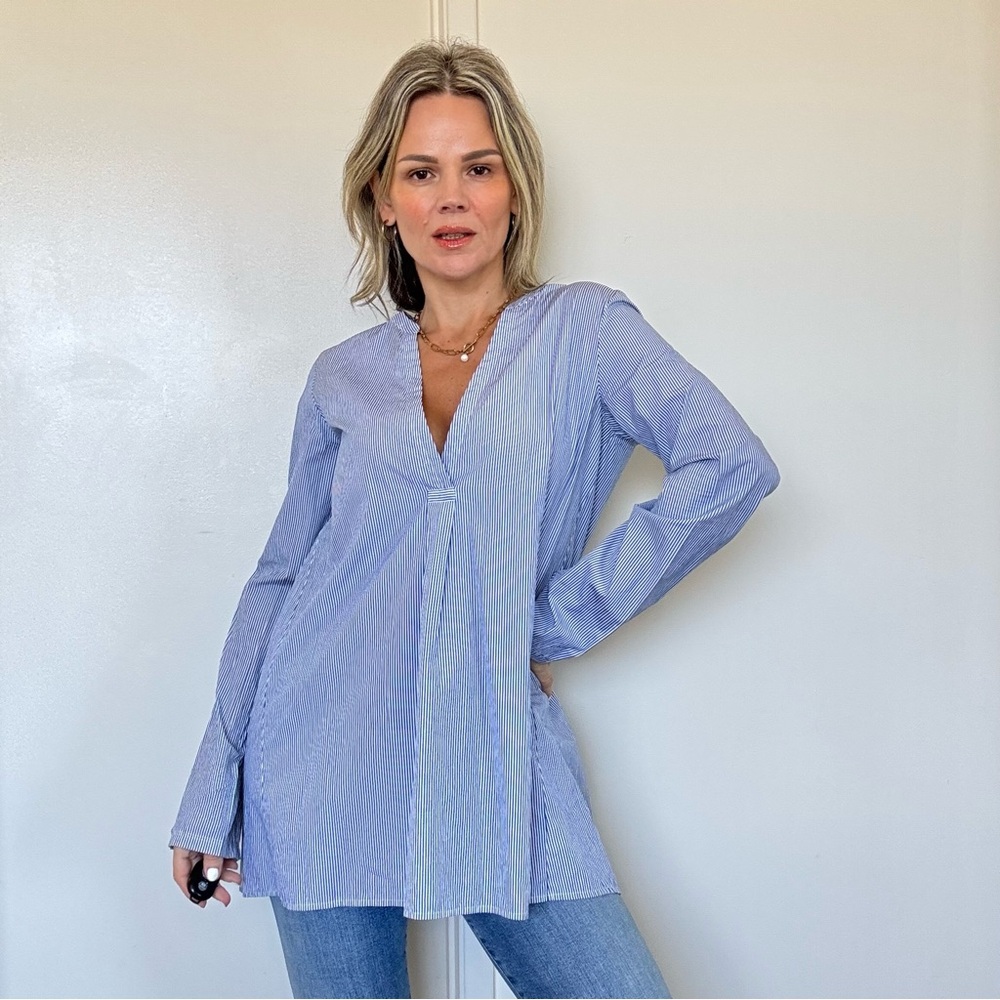 Theory Ofeliah Taff Stripe Top - Picture 5 of 16